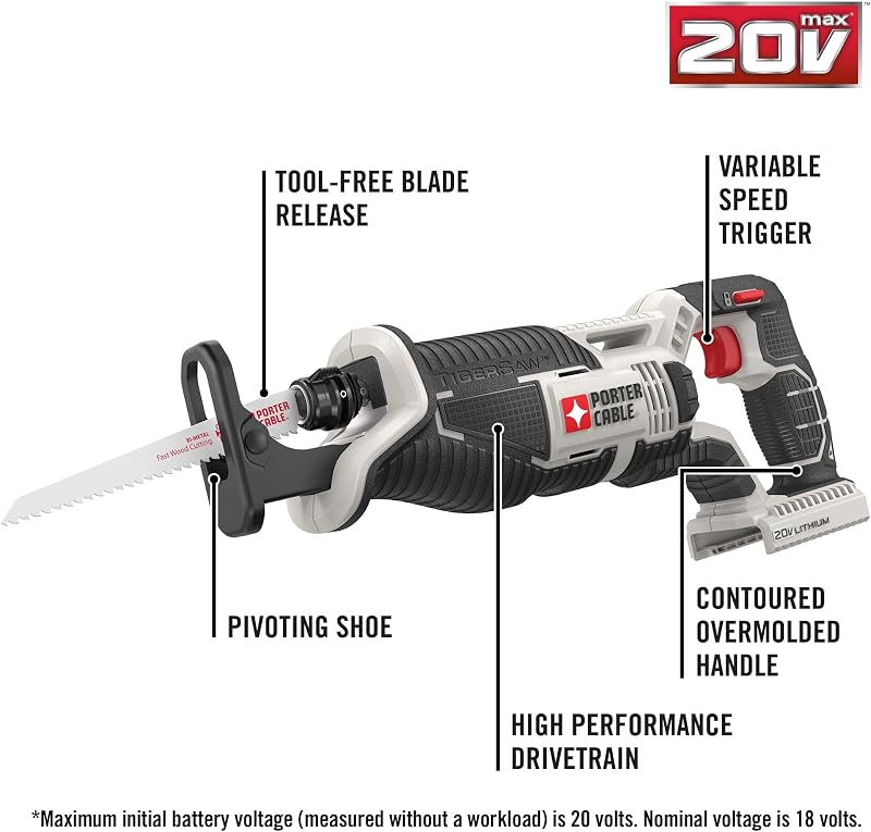 Sierra sable oscilatoria 20V Lithium PORTER CABLE PCC670B