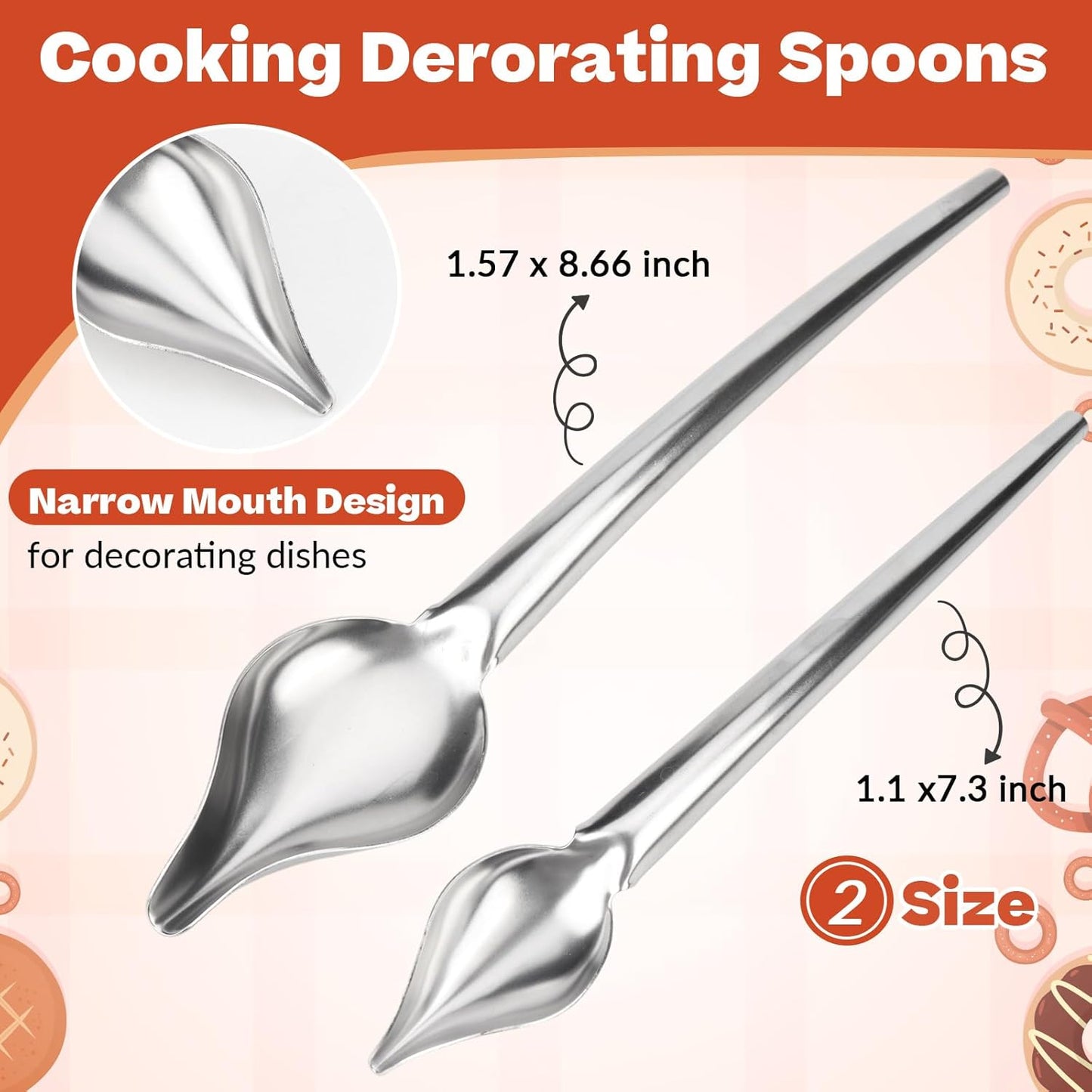 Set 3 Tenedores Acero Inox y 2 Cucharas Espiral para Chocolate