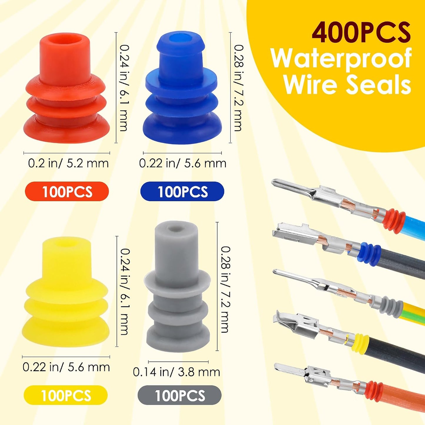 Kit conectores terminales cable auto 985 pzas