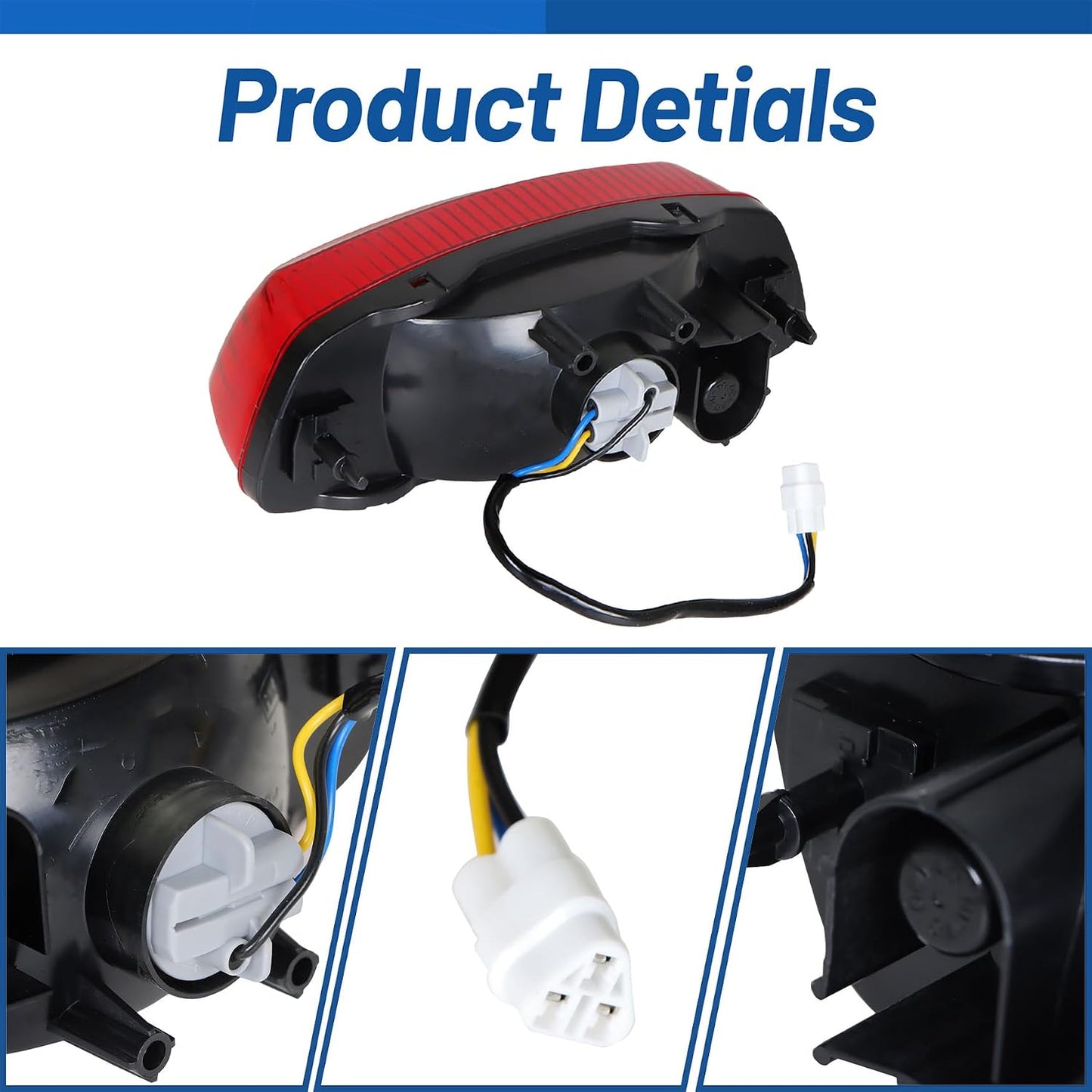 Luz freno trasera lente roja para Suzuki LTZ400 Ozark 250