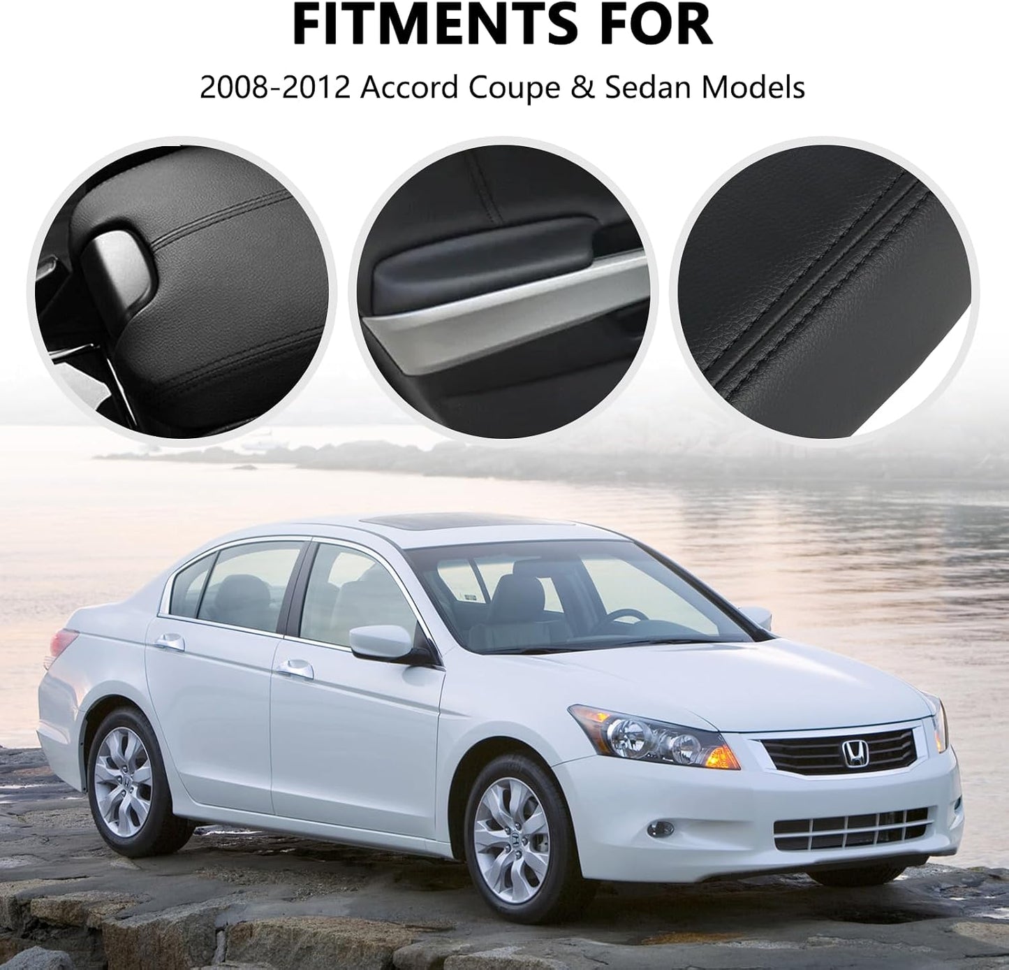 Funda reposabrazos Honda Accord Sedan negro