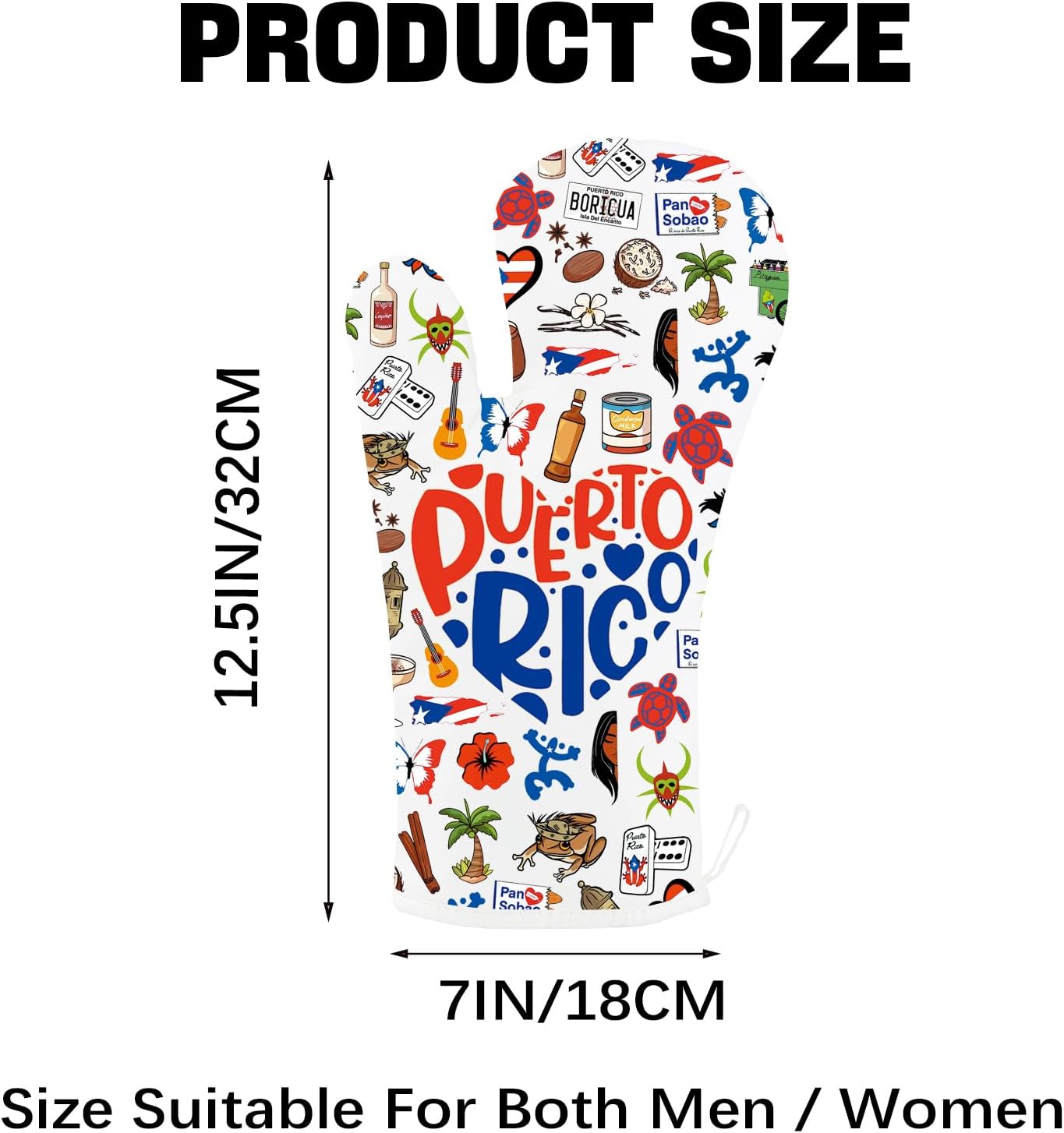 Guantes horno Boricua para cocina regalo Puerto Rico