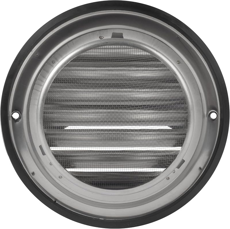 Cubierta ventilación acero inox 4" sello goma secadora