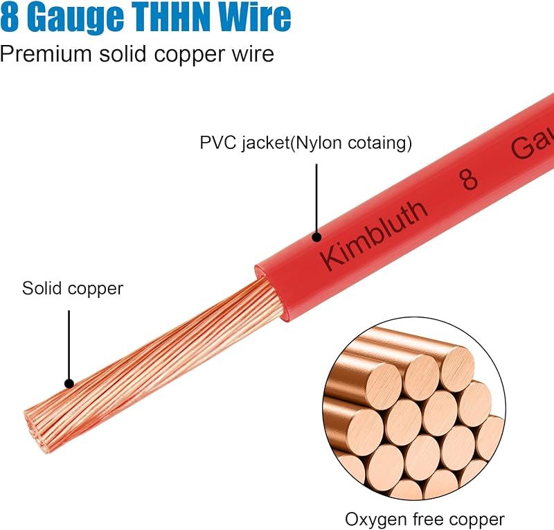 Cable THHN 8 AWG 25 ft cobre trenzado uso residencial