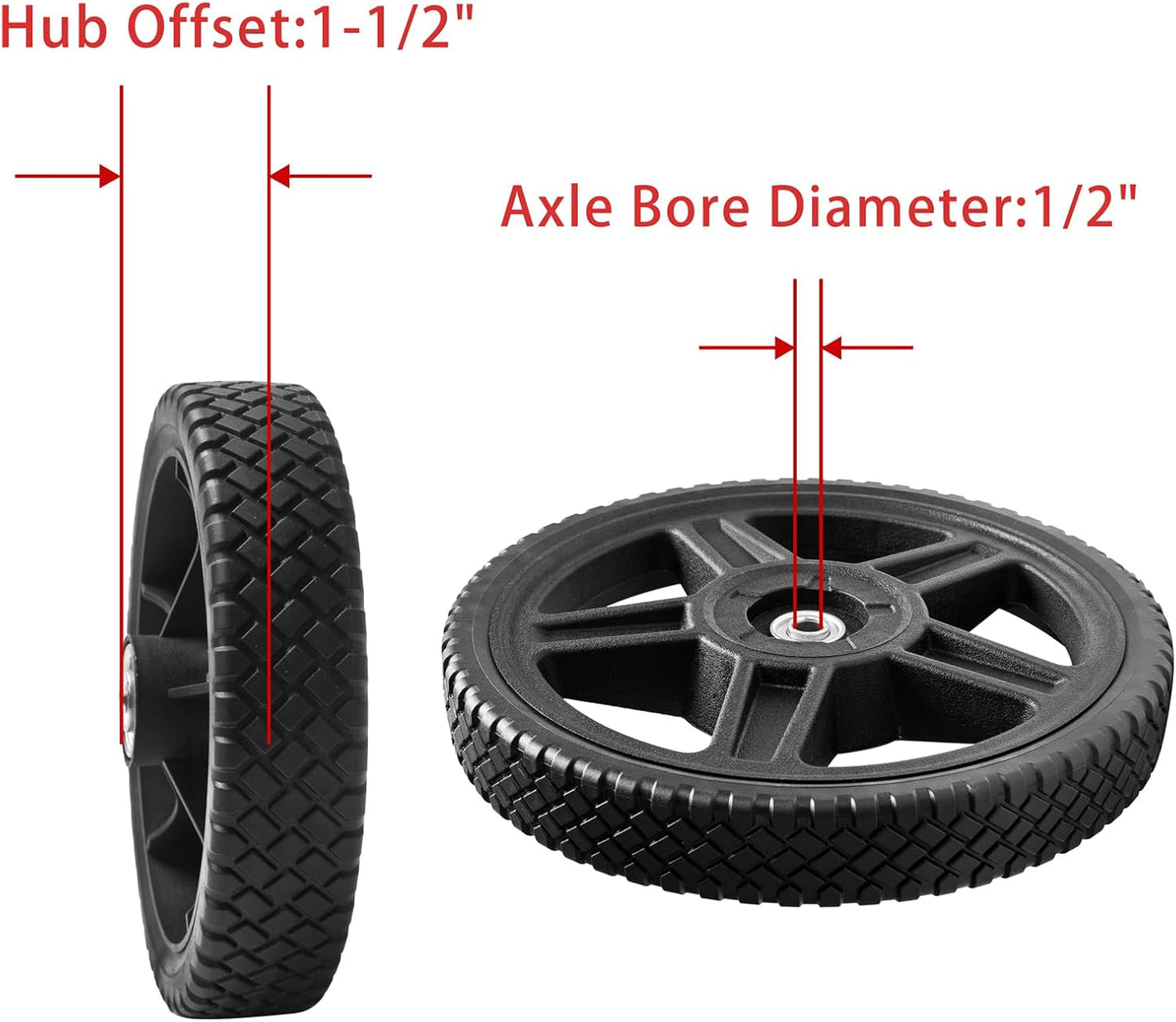 Kits ruedas cortacésped 6" set 2