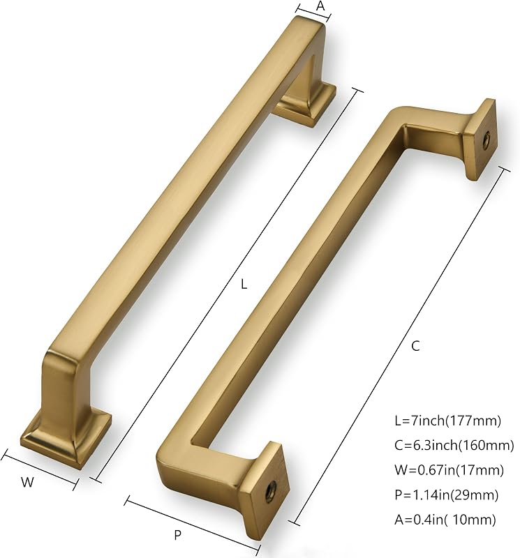 20 Tiradores Bronce Champán para Gabinete 15.6cm Barra Recta