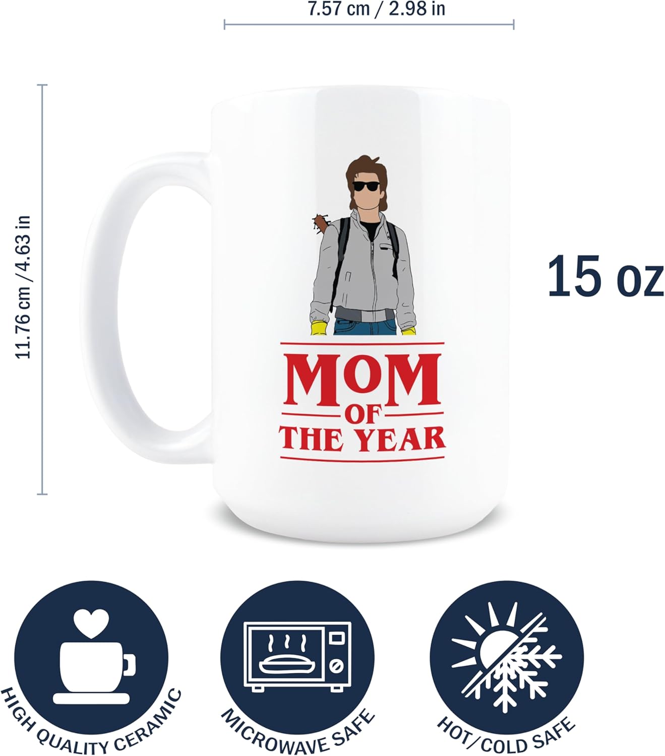 Taza Cerámica Café para Mamá del Año Steve Harrington