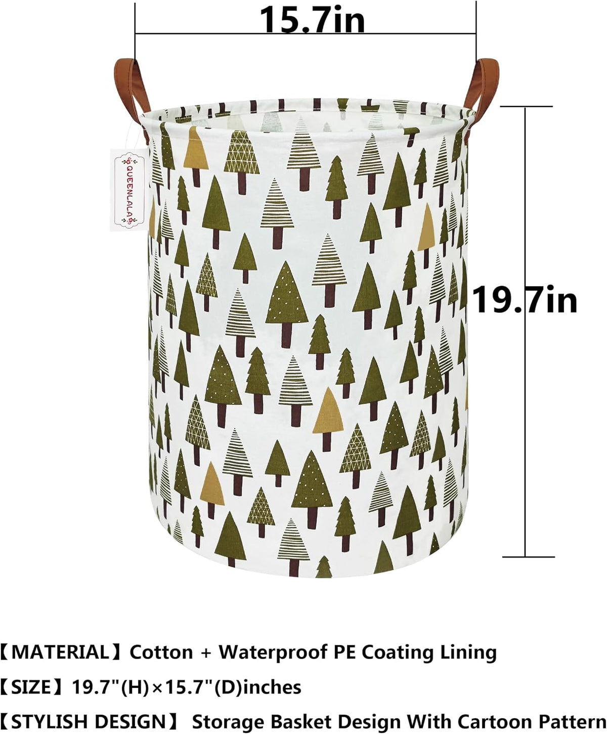 Cesta almacenamiento grande redonda plegable para baño y hogar