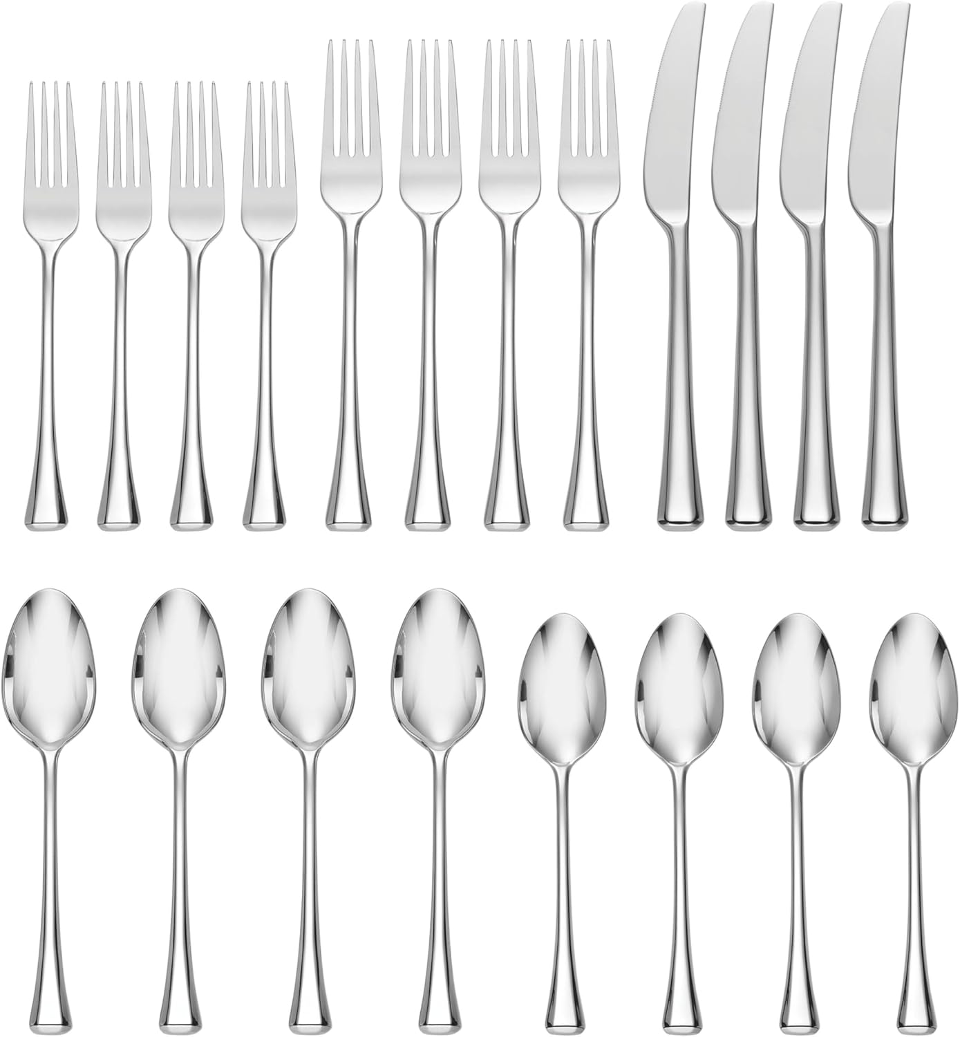 Set 20 Pzas Cubiertos Acero Inox 18/10 para 4