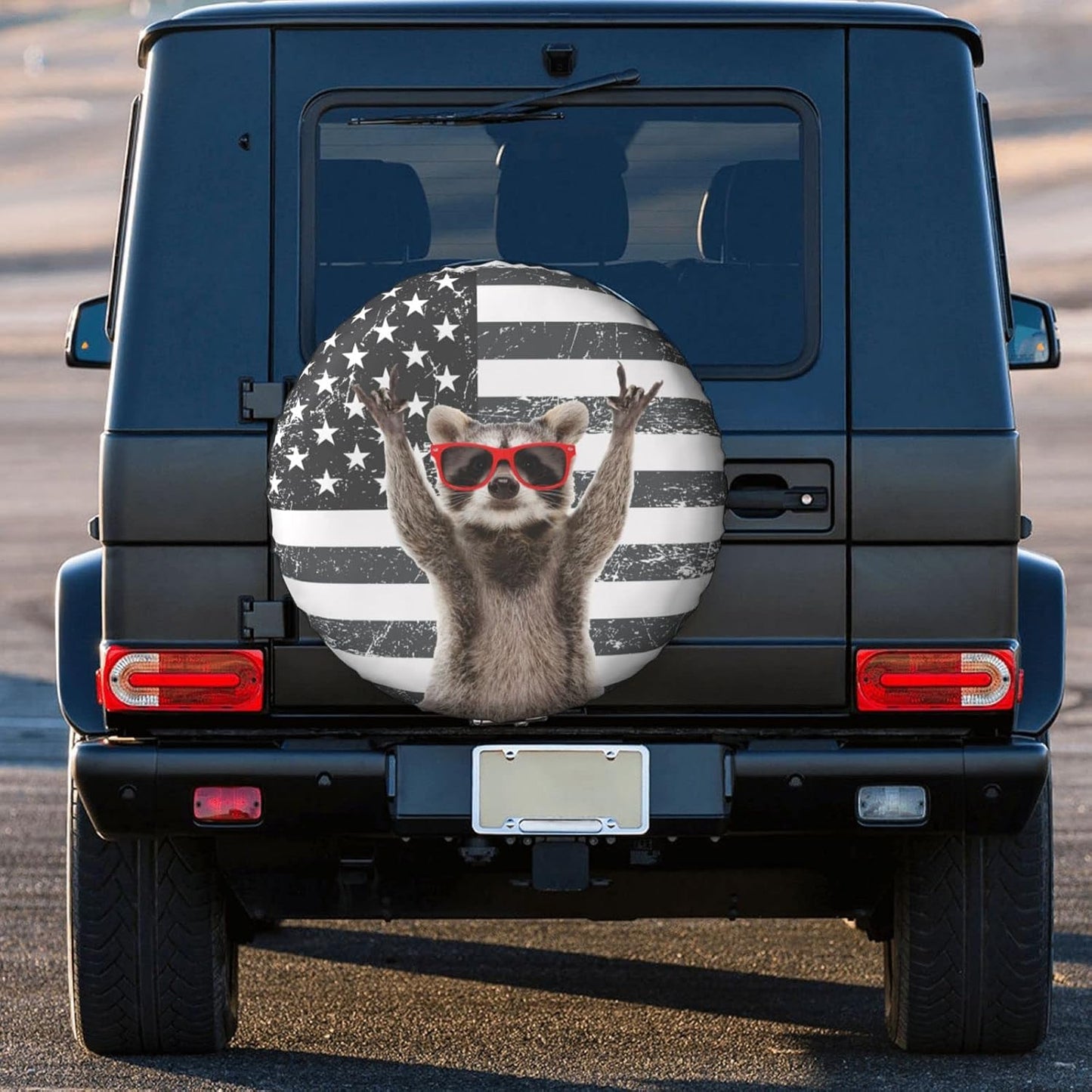 Cubierta neumático 15" mapache bandera americana