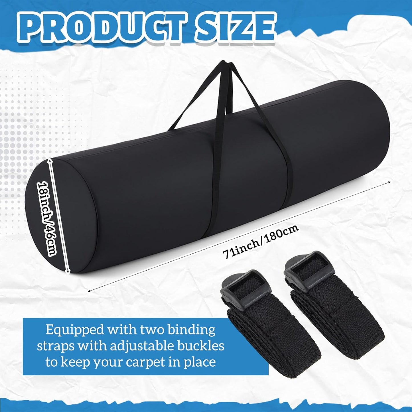 Bolsa almacenamiento tapete caravana 71x18pulg impermeable