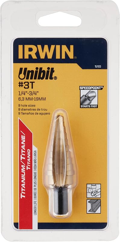 Broca escalonada UniBit 3/16 a 1/2"
