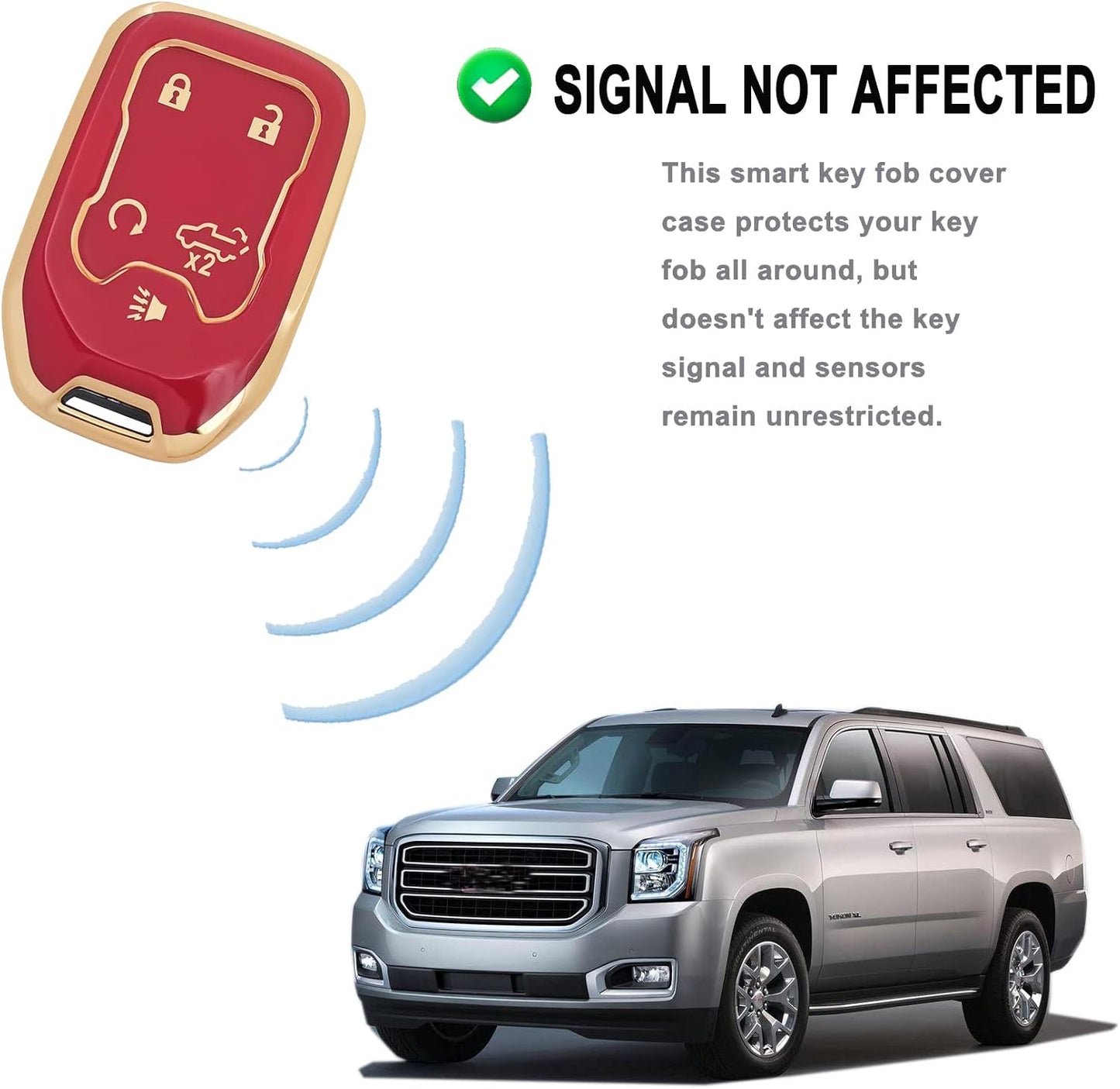 Funda llavero auto sin llave rojo camión Chevy Silverado GMC