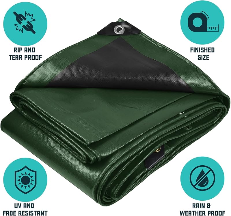 Lona polietileno 25x45ft impermeable UV resistente