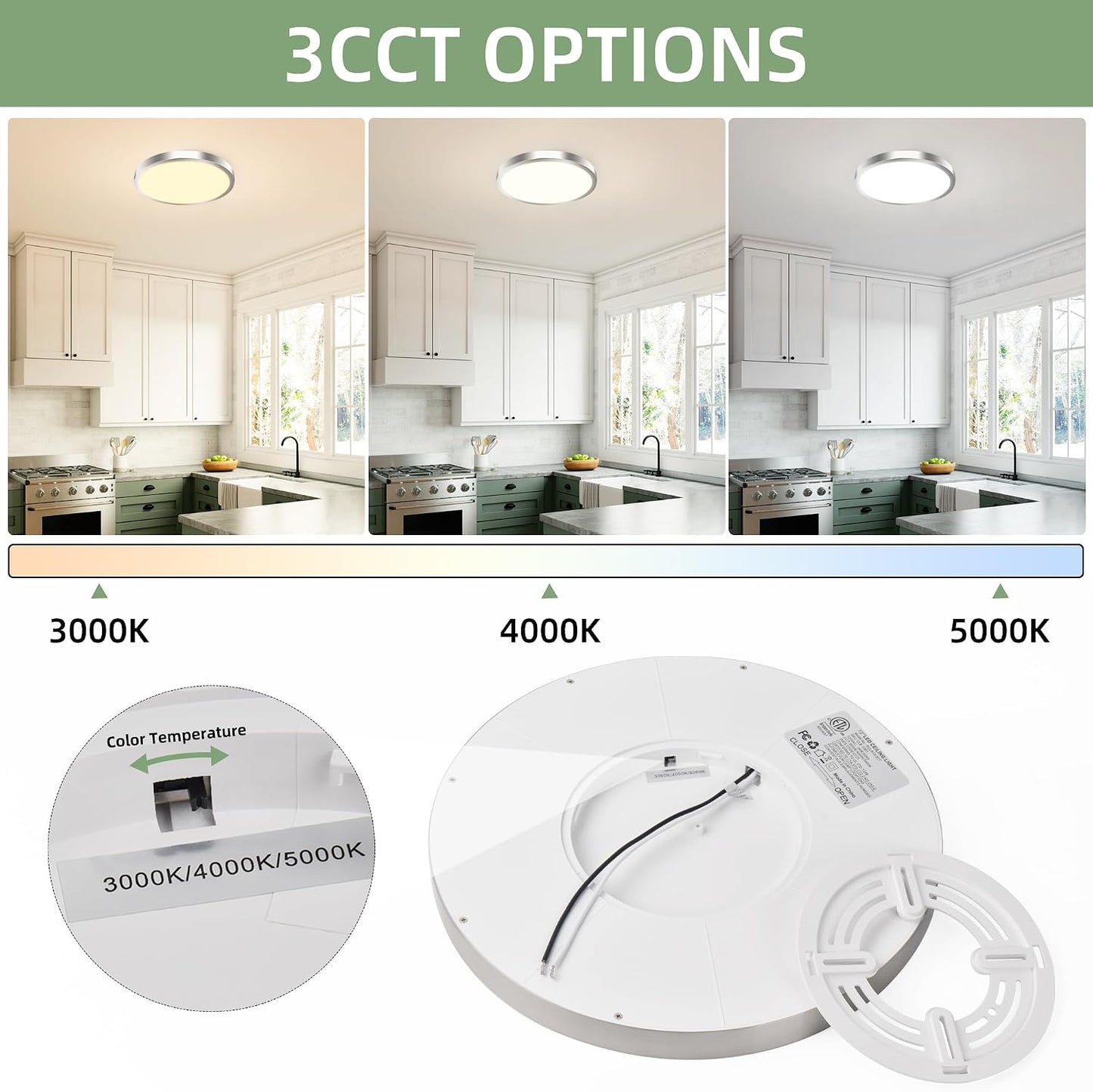 Pack 2 Lámparas LED Techo 12pulg CCT