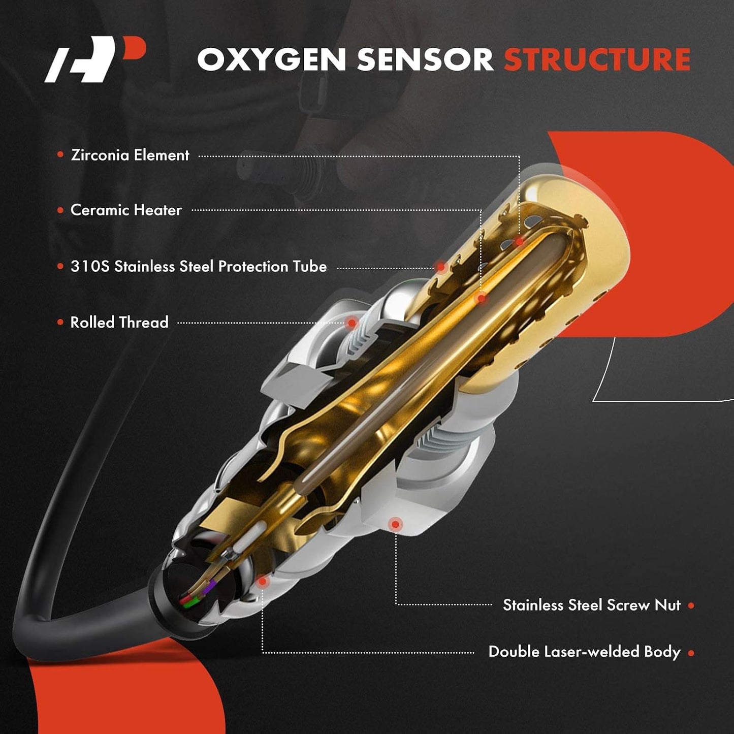 Sensor O2 comp Ford Mustang 3L set 2 pzas