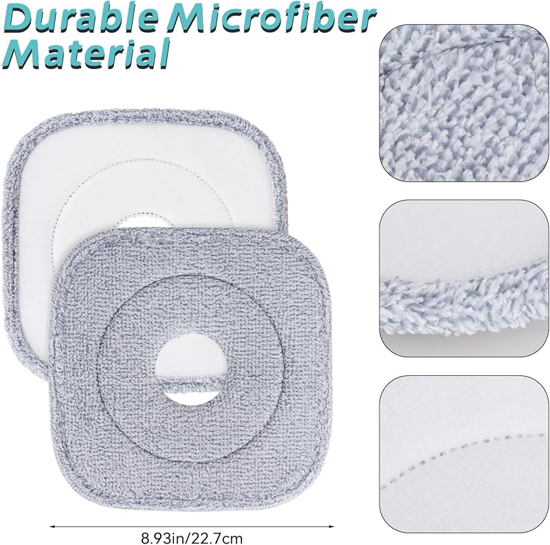Almohadillas microfibra repuesto mopa giratoria 9pulg