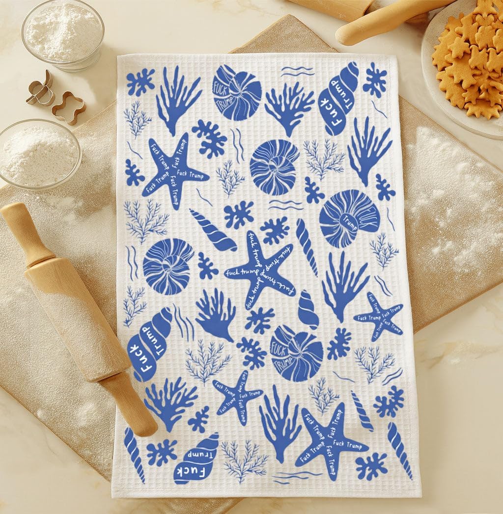 Toalla de cocina anti conchas azules Divertidas FCK