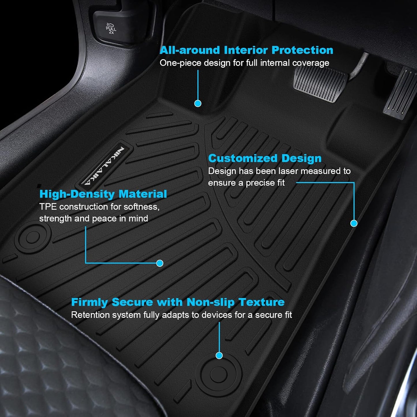 Alfombrillas piso Honda CRV 2023-26 TPE antiderrap