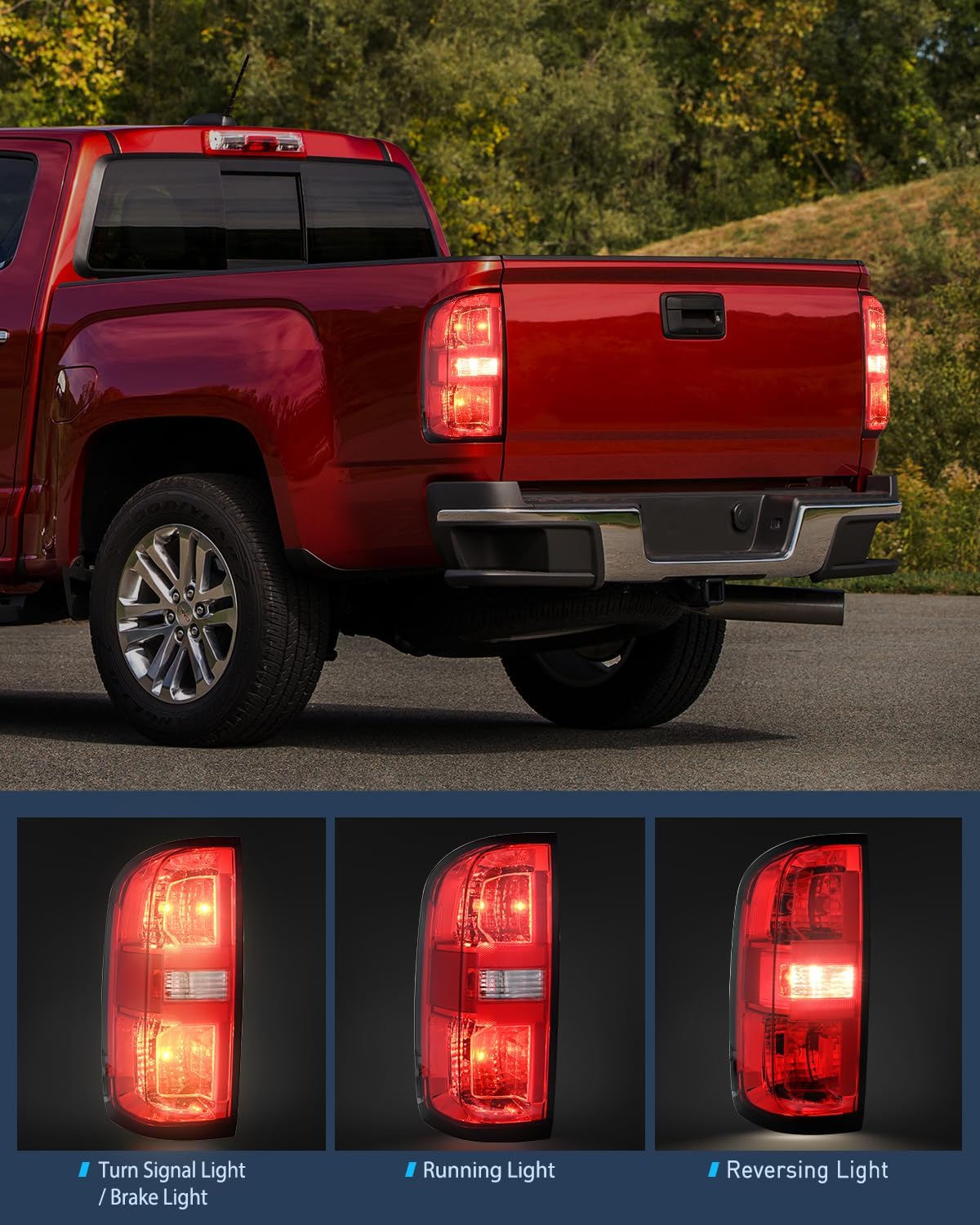 Conjunto luz trasera Chevy Colorado lado conductor