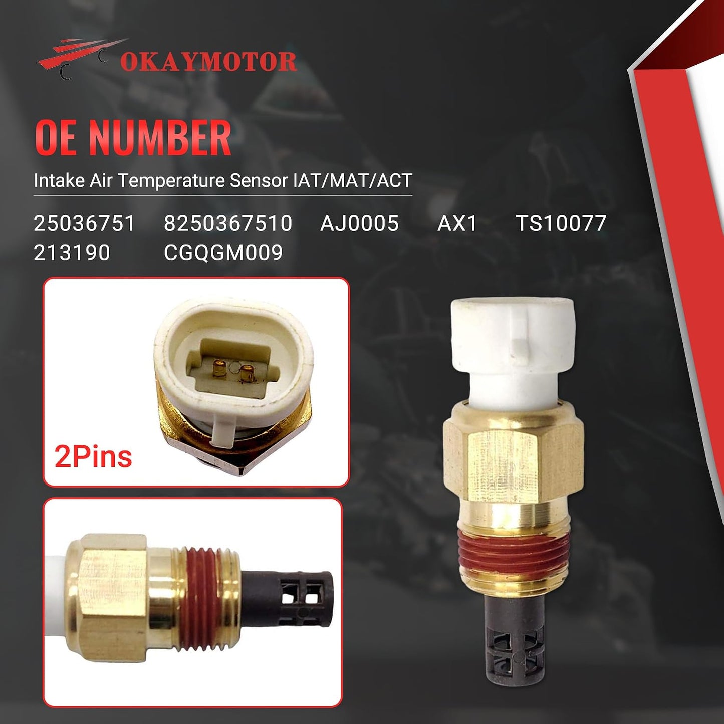 Sensor temperatura aire admisión Chevy Buick Cadillac