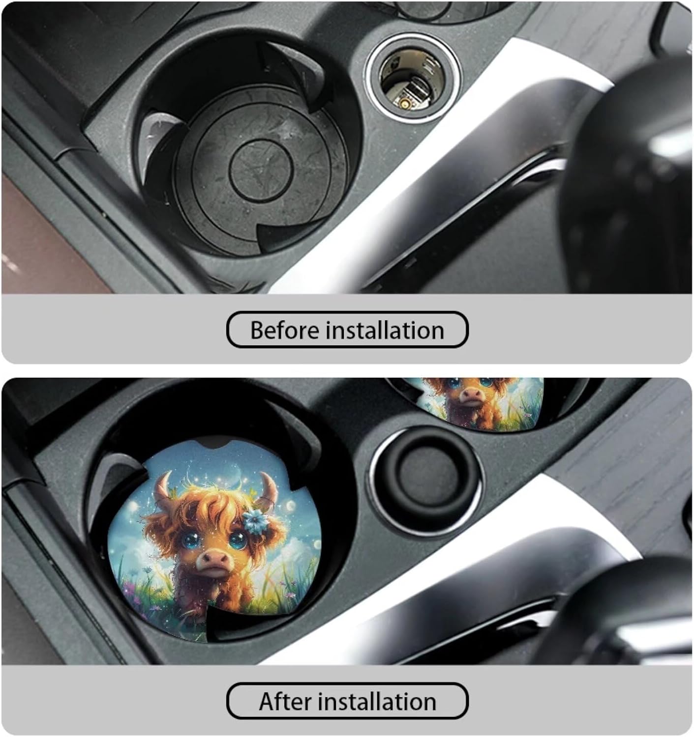 Posavasos antideslizantes para automóvil 2uds
