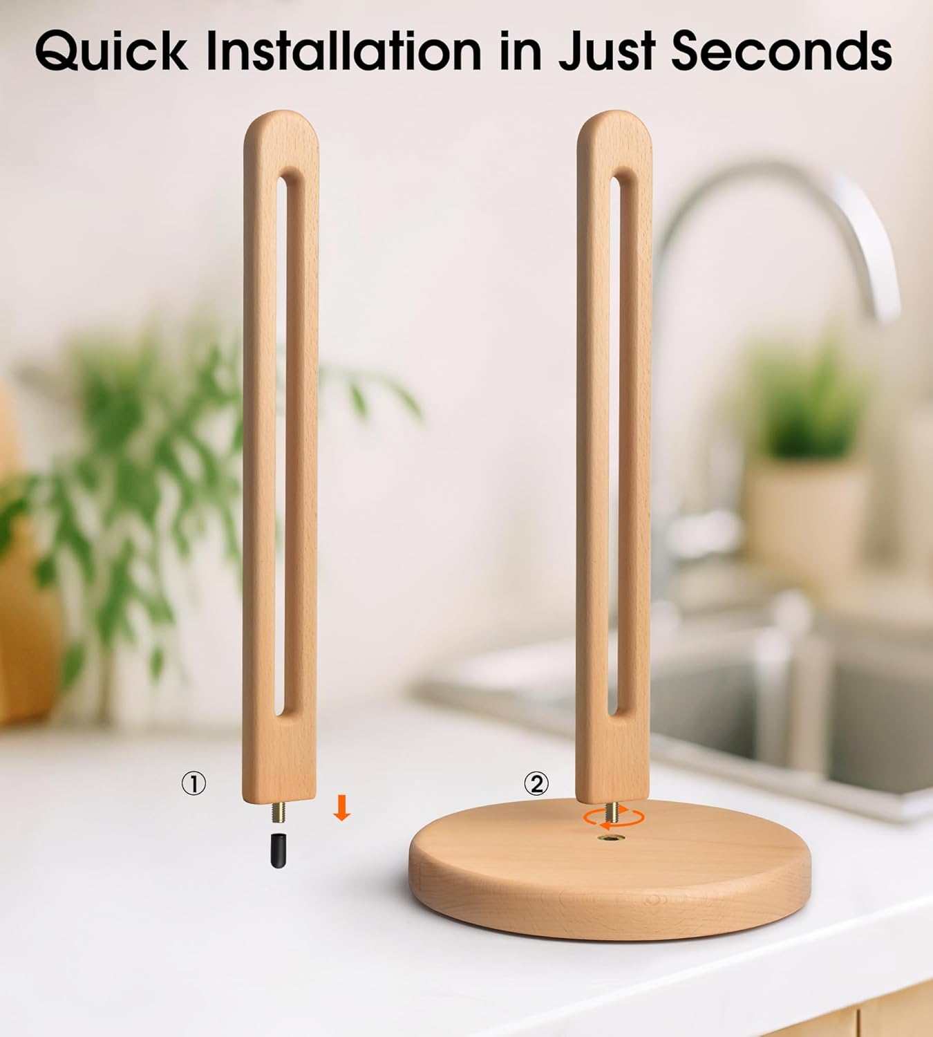 Soporte para toallas de papel de madera rollo jumbo estante elegante baño