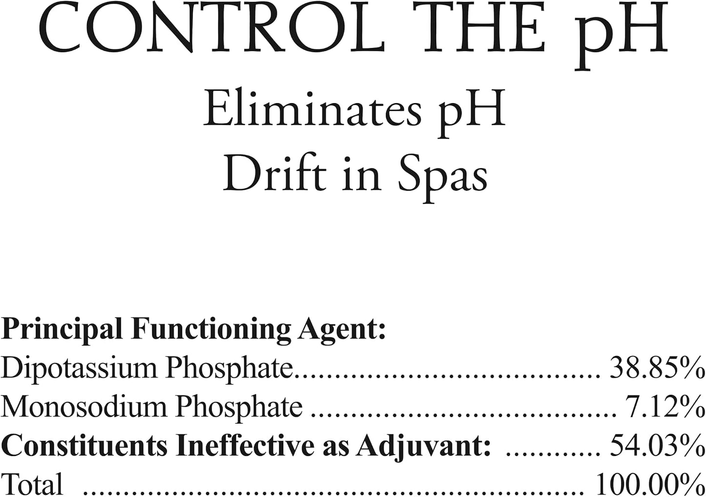 Control pH bañera hidromasaje 1qt fabricado EE.UU.
