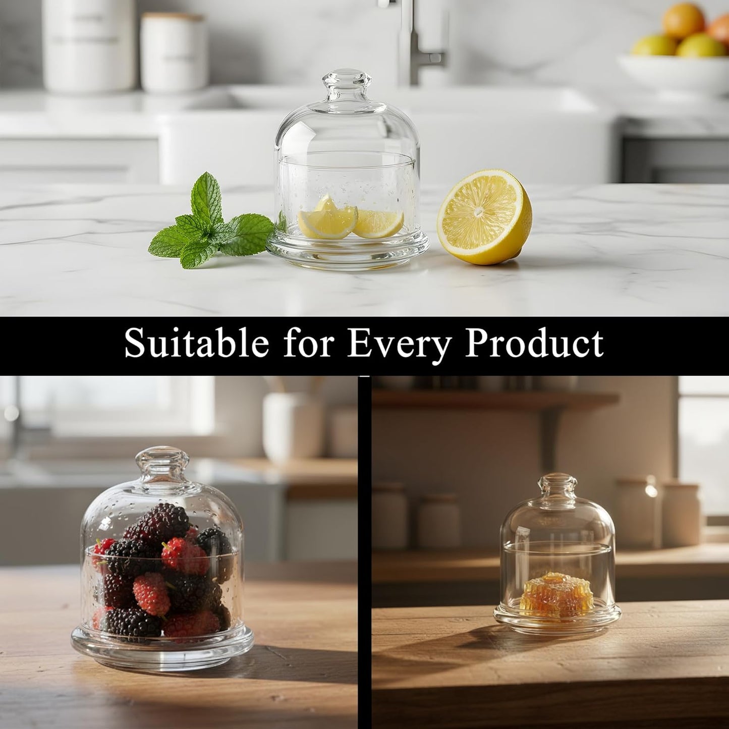 Tarro Vidrio Multiusos Con Tapa Organizador Hogar Cocina