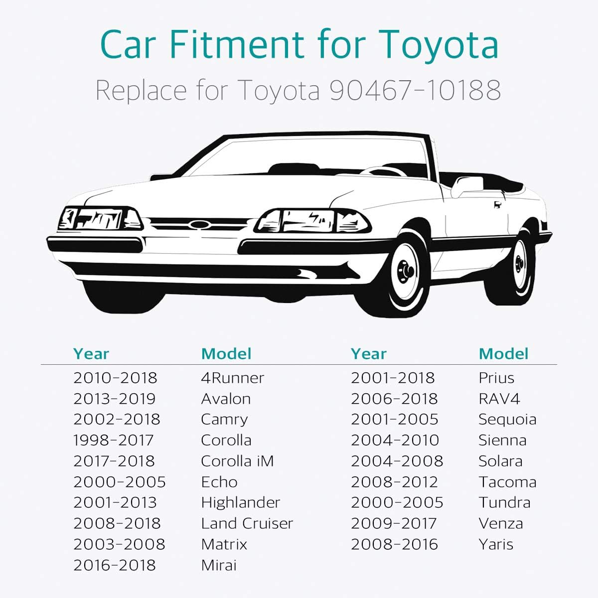 Clips retención panel puerta Toyota 4Runner Camry Corolla