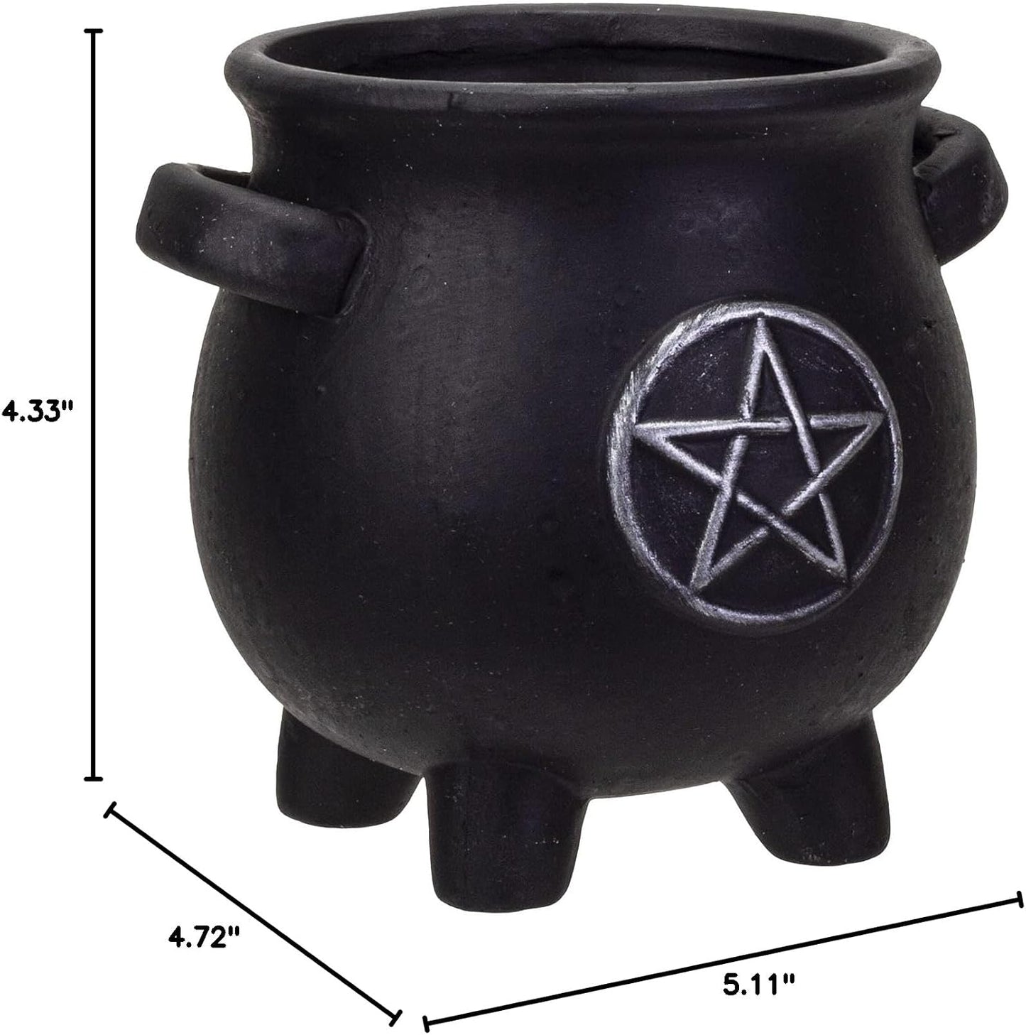 Caldero Brujas Terracota Figura Mesa Pentagrama