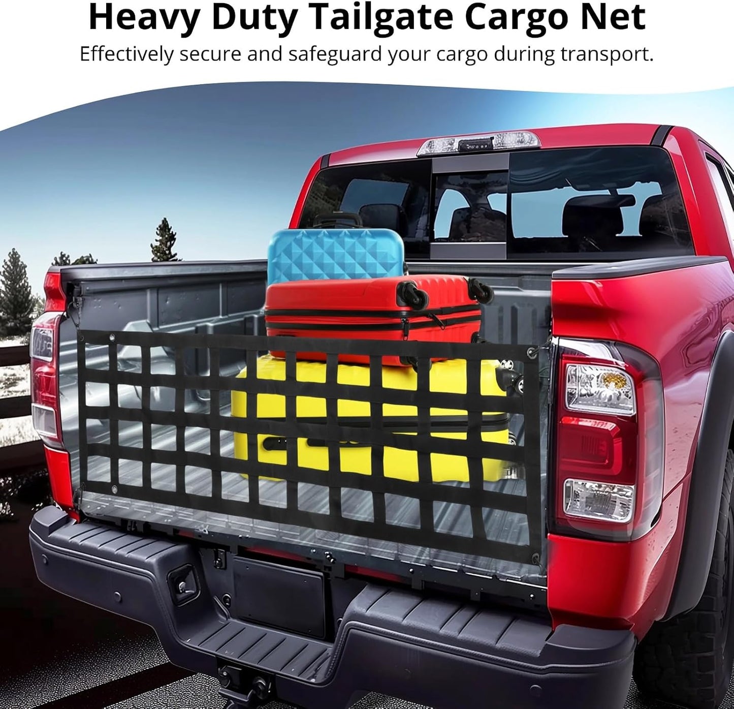 Red puerta trasera camión 60x18pulg comp Ford Chevy Dodge Ram