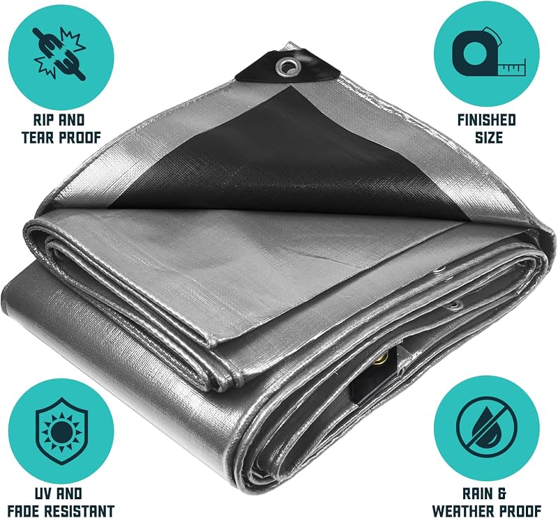 Lona polietileno 24x36 ft impermeable UV resistente