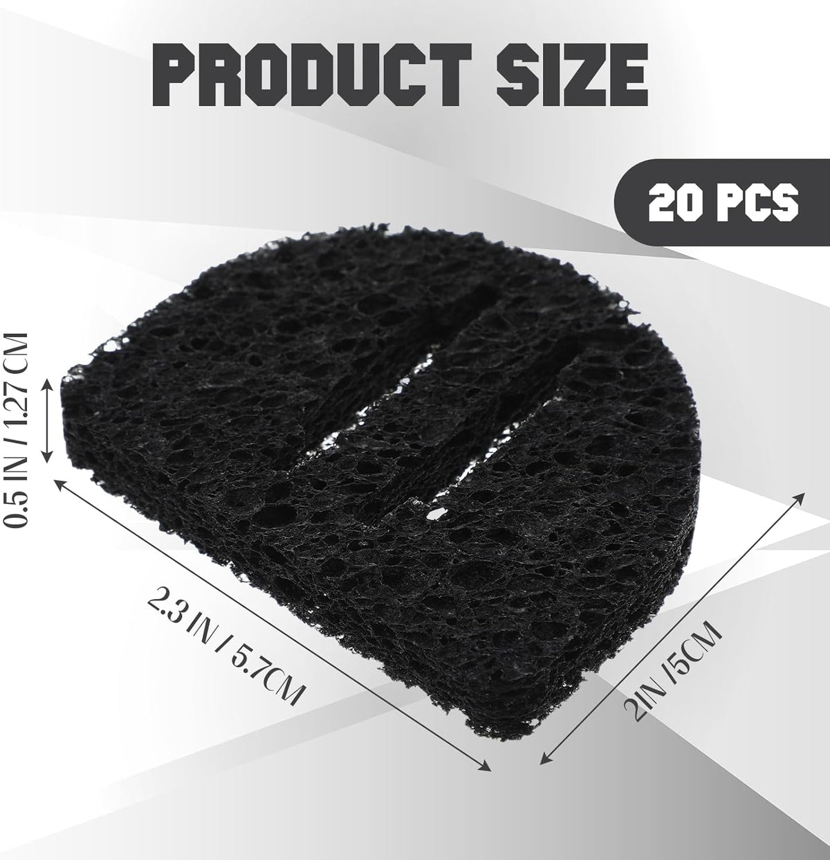 Esponja limpieza soldadura 1.969x2.362pulg con ranuras