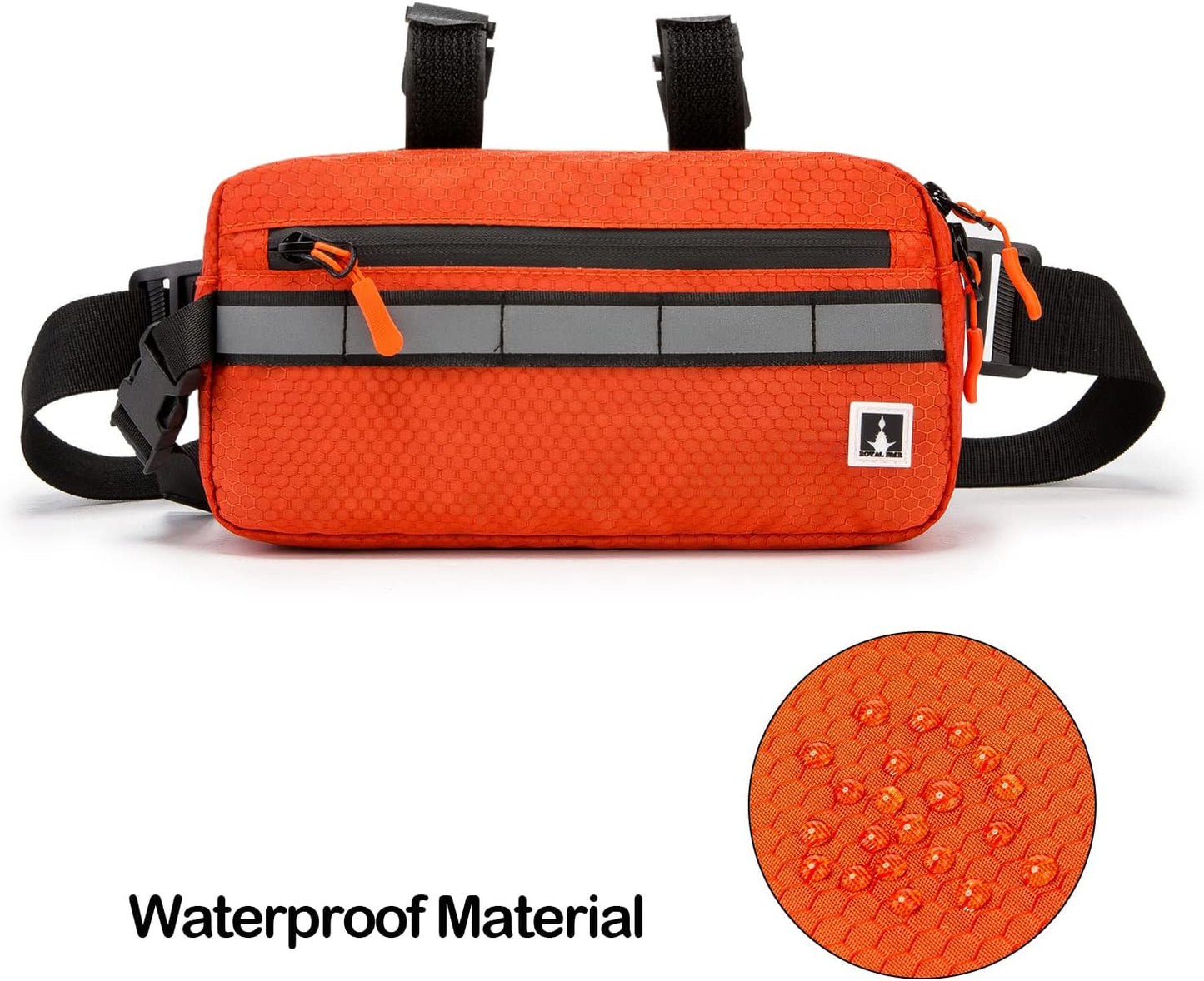 Bolsa impermeable manillar bicicleta niño bandolera naranja