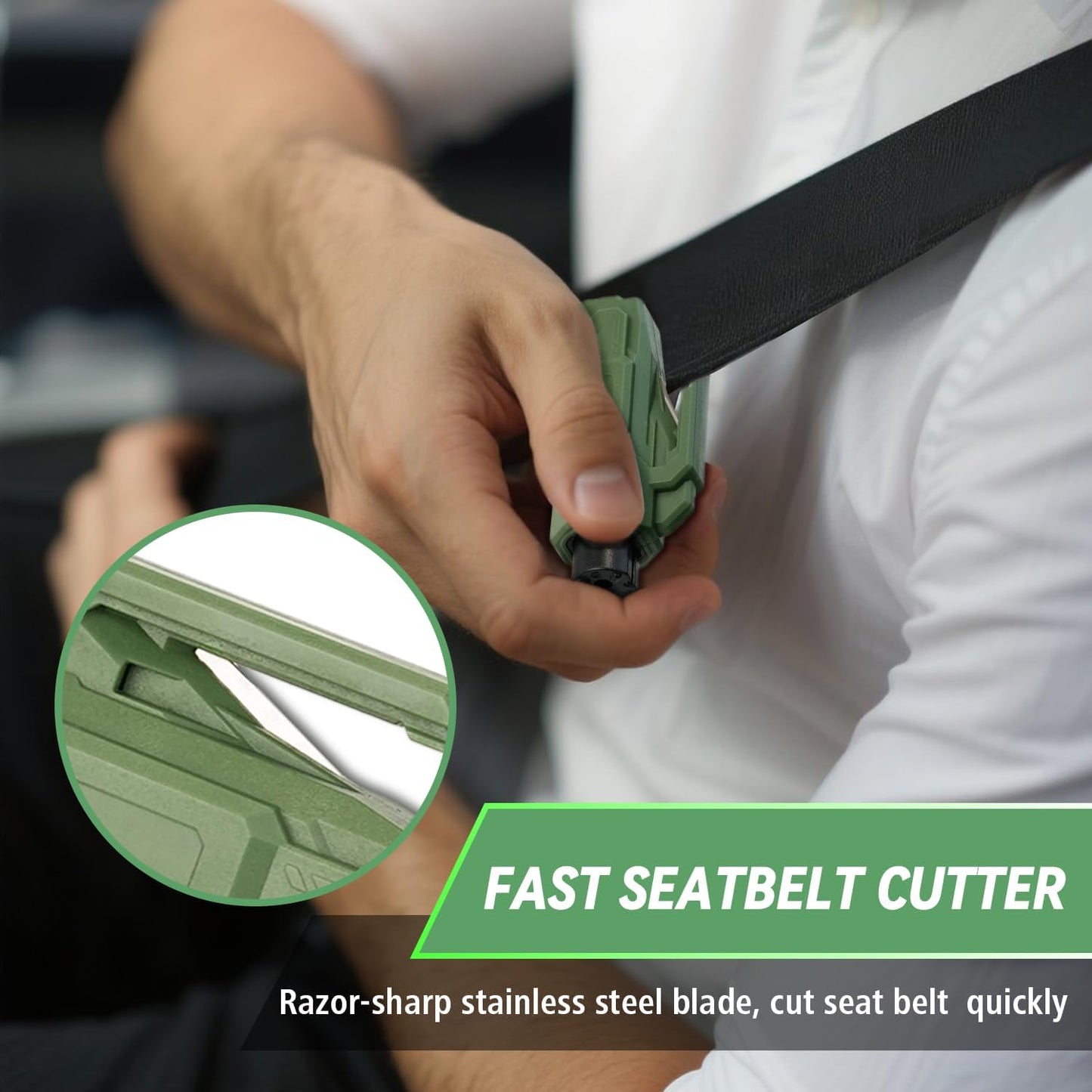 Cortador cinturón seguridad herramienta escape auto pack 2