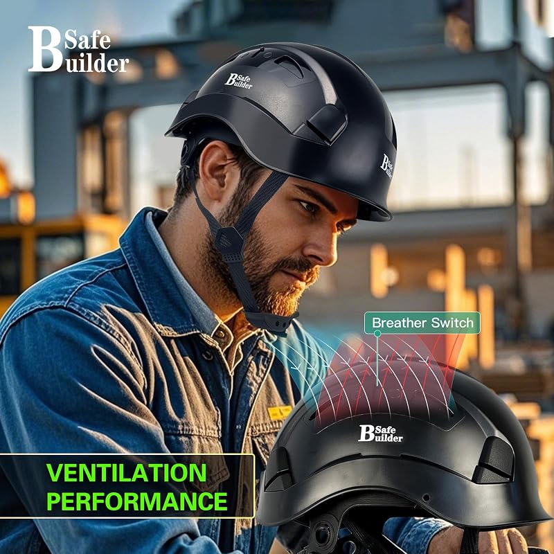 Casco seguridad industrial visera ABS ventilación ajustable