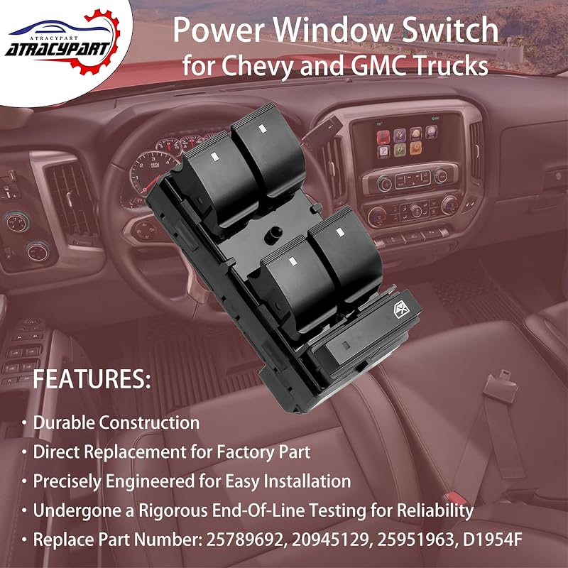 Interruptor ventana eléctrica para Chevy Silverado 07-15