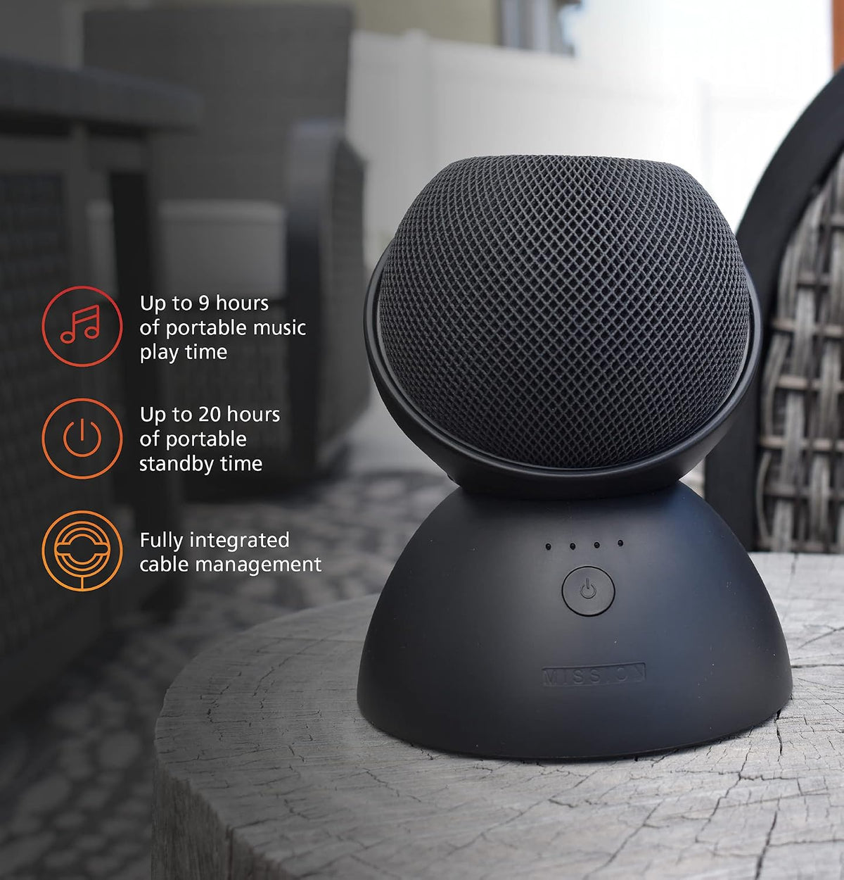 Base batería HomePod Mini negro portátil