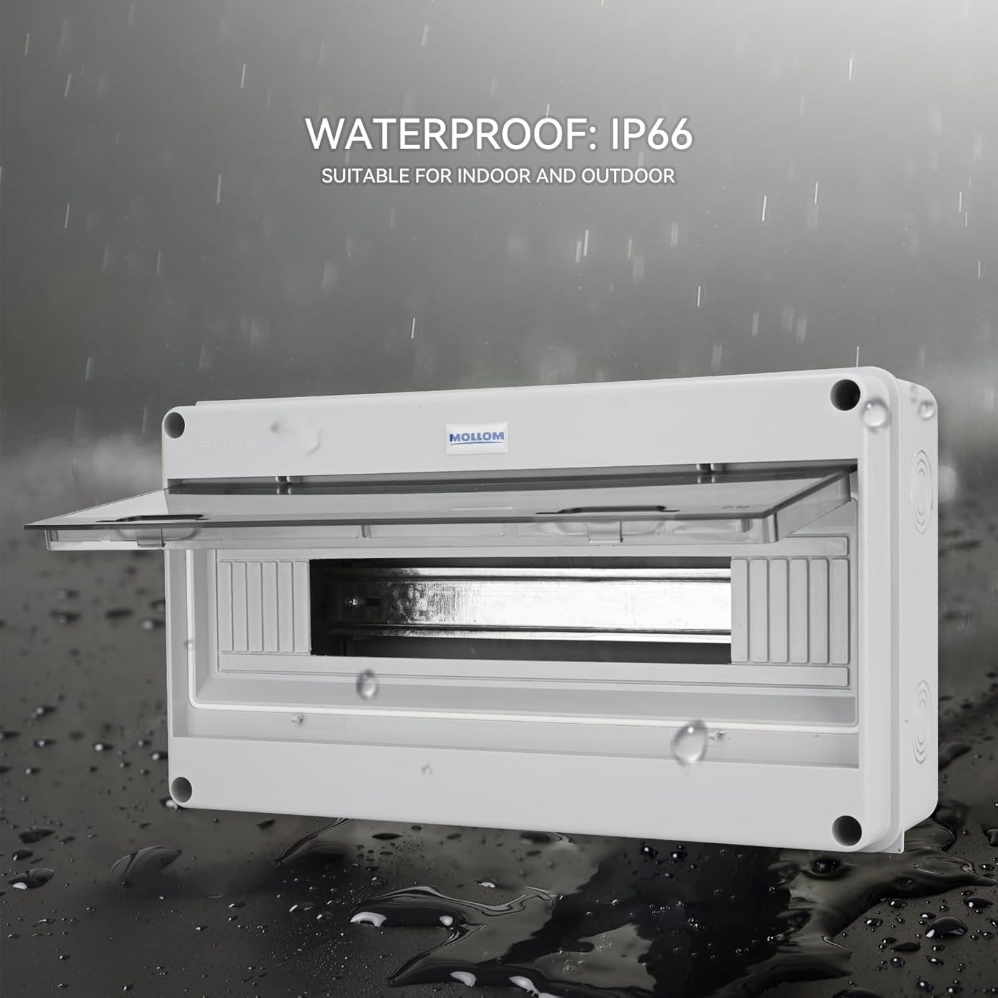 Caja protección disyuntor MCB 18 vías carril DIN IP65