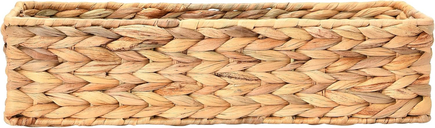 Cesta almacenamiento jacinto de agua rectangular natural