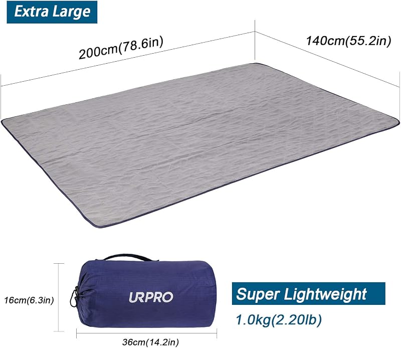 Manta forro polar impermeable extra grande con bolsa transporte