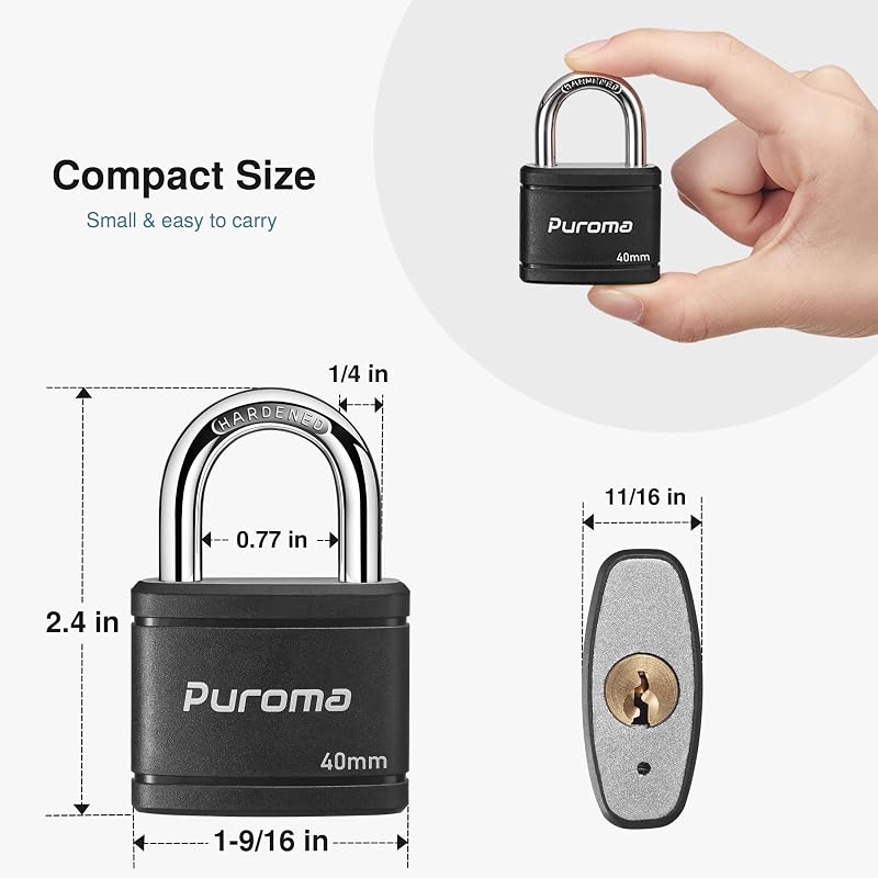 Candado 2 llaves 7/8pulg resistente puerta caja herramientas