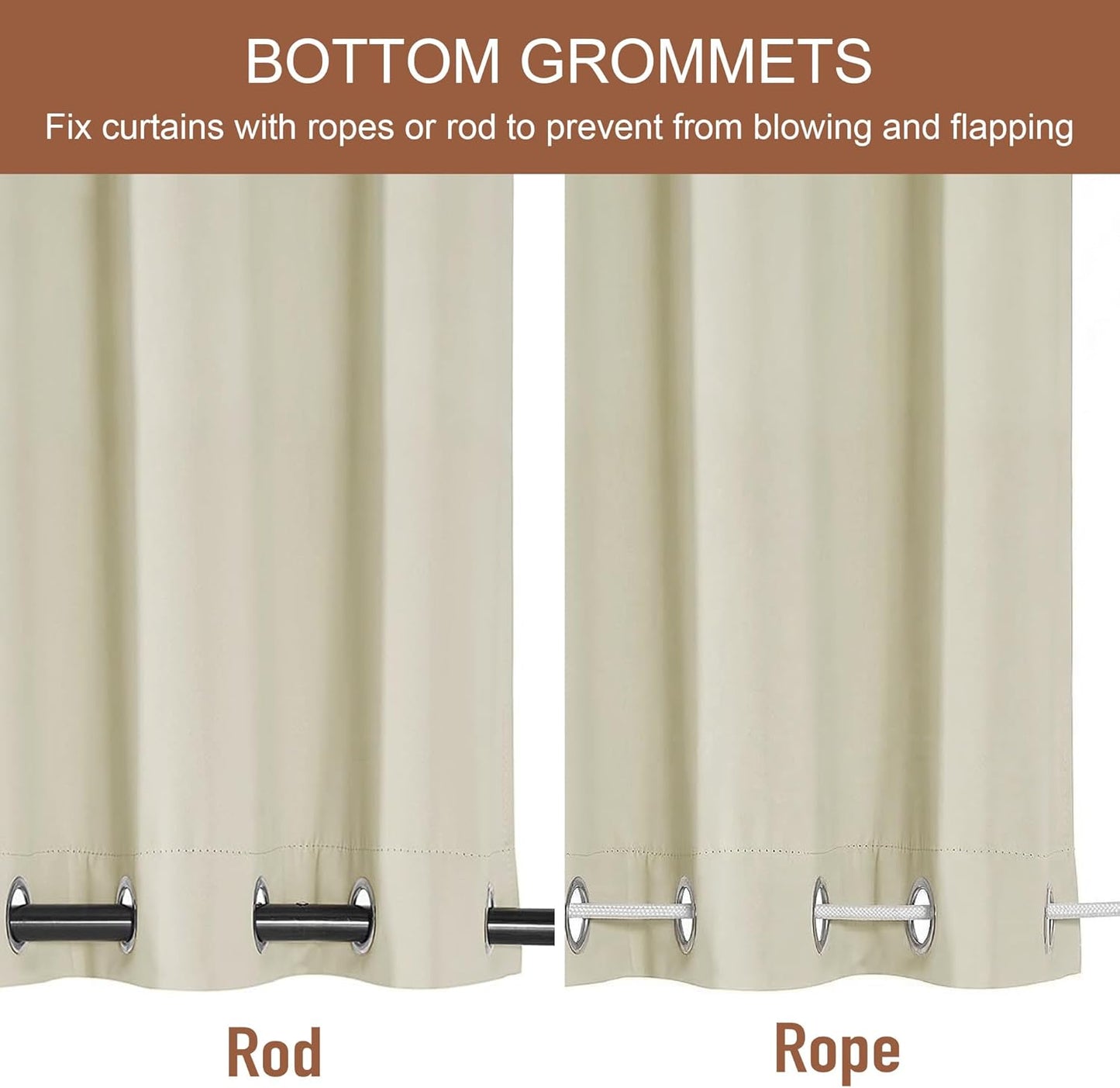 2 Cortinas impermeables exteriores resistente al viento