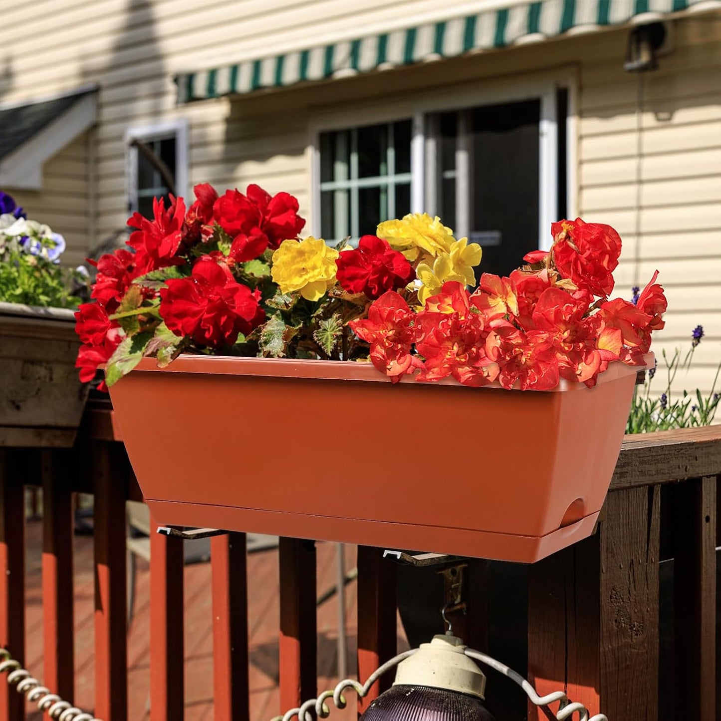 12 Pzas Cajas Jardineras 17pulg con Drenaje