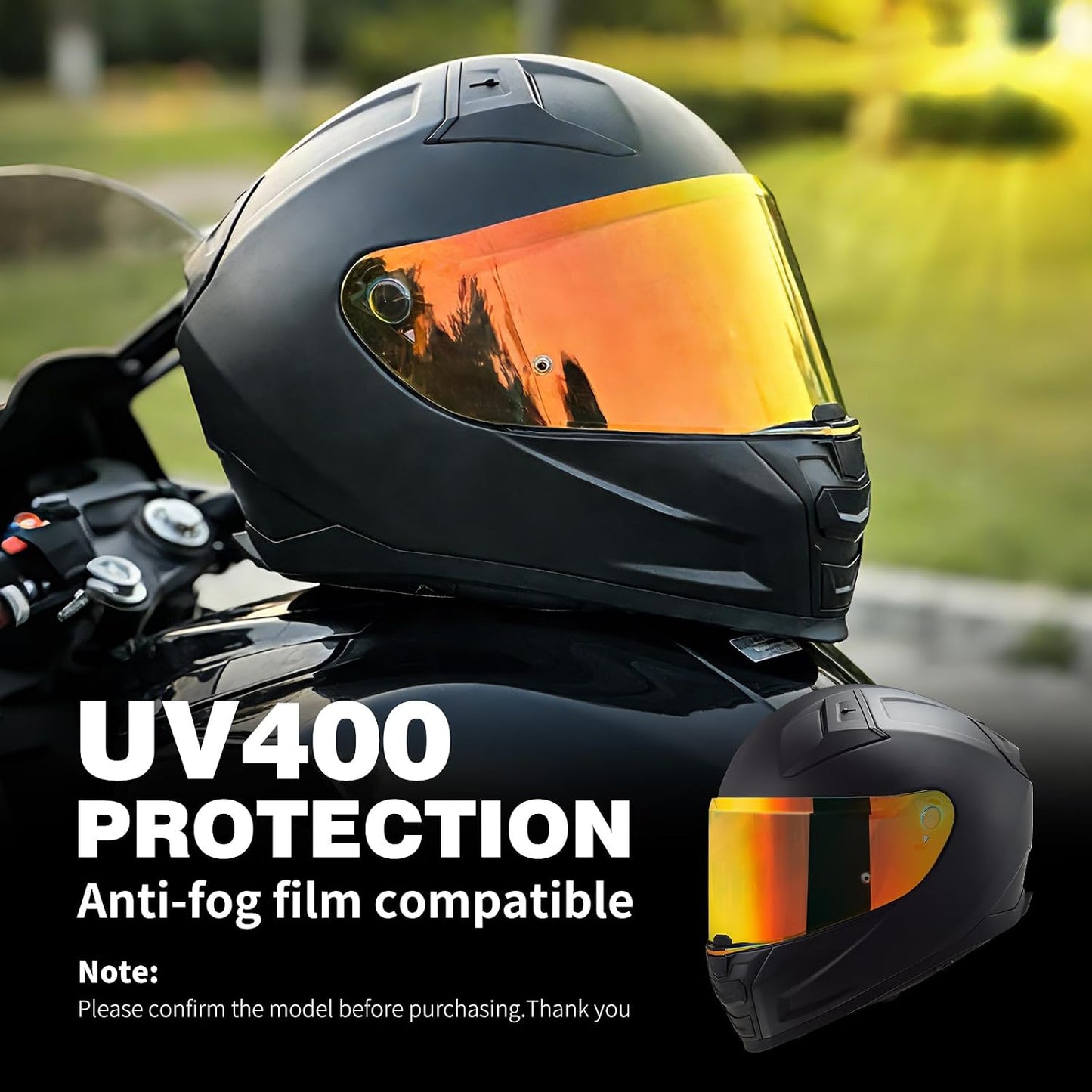 Escudo visera casco FF811 VECTOR II Citation II rojo cromado