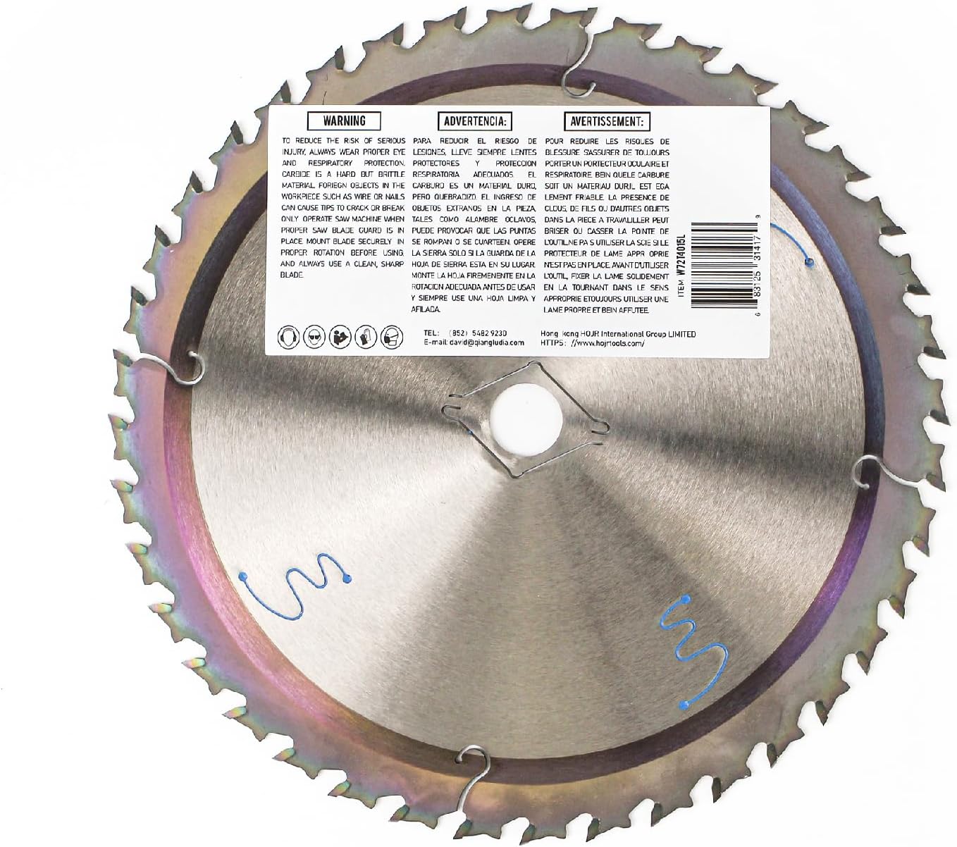 Hoja sierra circular carpintería 7-1/4 40 dientes arbor 5/8