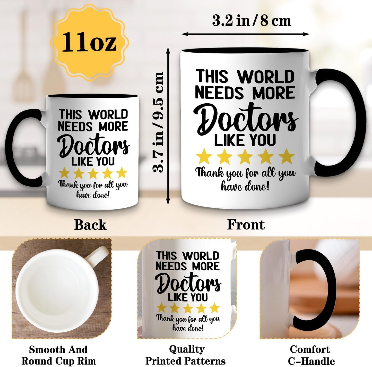 Taza café cerámica 11oz This World Needs More Doctors Like You