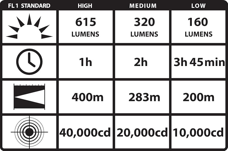 Linterna recargable 615 lúmenes 120V/12V color negro