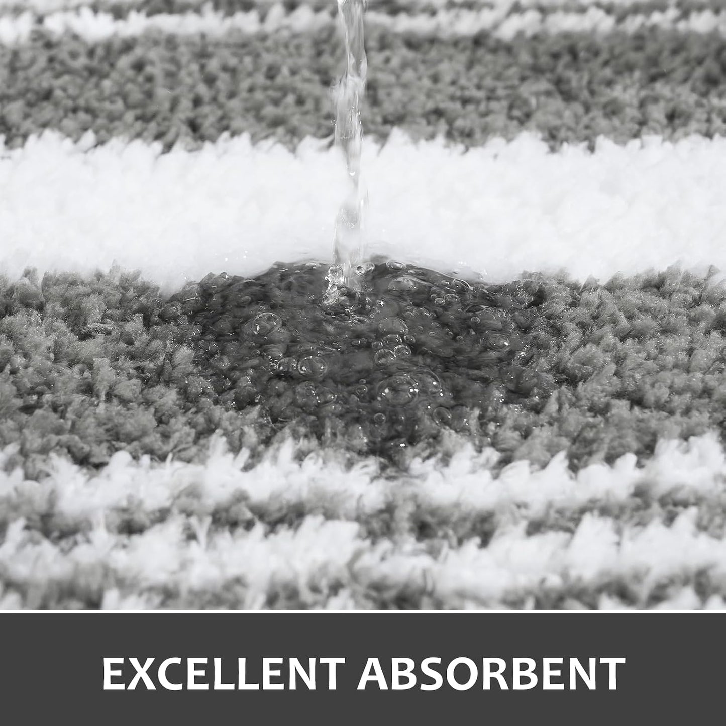 Alfombra baño 24x60pulg antiderrap microfibra suave lavable